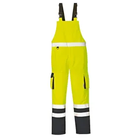 Warnschutz Regen-Latzhose &quot;CHICAGO&quot; gelb/marine 3XL