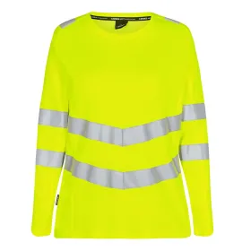 Damen Warnschutz Langarmshirt &quot;9543-182&quot; Safety Kl. 2 L, gelb