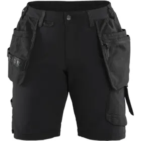 Damen Stretch Handwerkershorts "7183" schwarz/dunkelgrau, C36