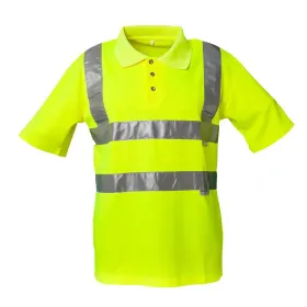 Warnschutz Polo-Shirt &quot;UNI&quot; 4XL, uni gelb