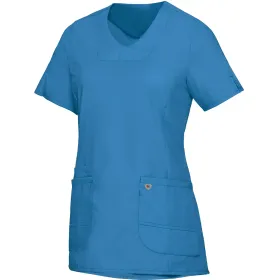 Damen Stretch Schlupfkasack "1762-241" Med & Care azurblau, L