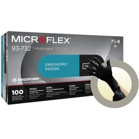 Nitril Einweghandschuhe "MircoFlex® MidKnight™ Touch" 93-732" | 100er Box L