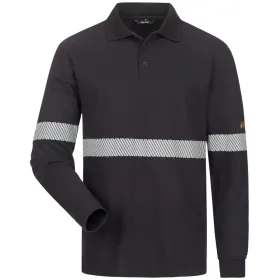 Multinorm Langarm Polo-Shirt mit Reflex &quot;KUNIBERT&quot;marine L