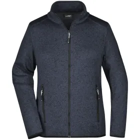 Damen Strickfleece-Jacke &quot;JN761&quot; dark-melange, M