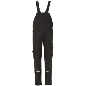 Damen Stretch-Latzhose &quot;Norit&quot; 46, schwarz/schwarz