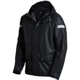 PU Stretch-Regenjacke &quot;RAINER&quot; L, schwarz