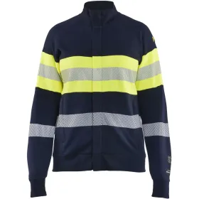 Damen Multinorm Sweatjacke Kl. 1 &quot;3472&quot; marine/gelb L